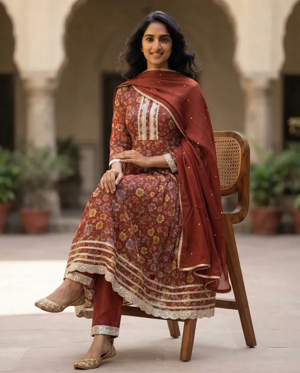 Maroon_Cotton_Cotton_Frock_Suit_Set_For_Women