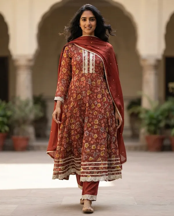 Maroon_Cotton_Cotton_Frock_Suit_Set_For_Women