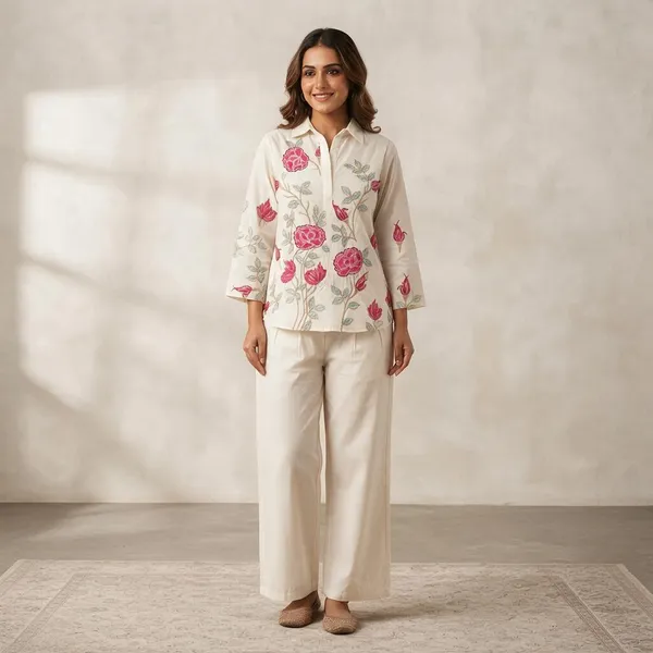 Off_White_Cotton_Co-Ord_Set_For_Women