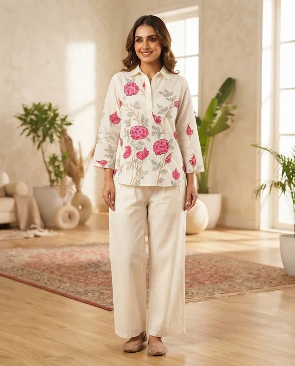Off_White_Cotton_Co-Ord_Set_For_Women