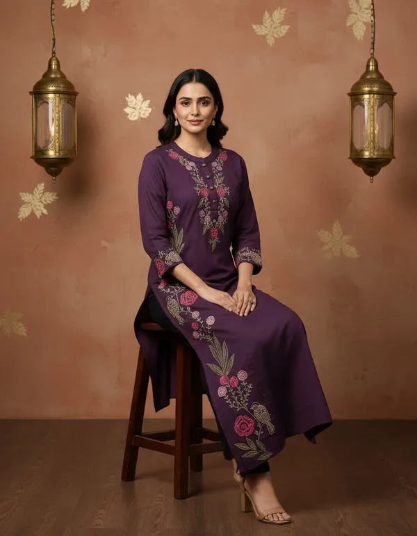 Purple_Cotton_3-Piece_Suit_Set_For_Women