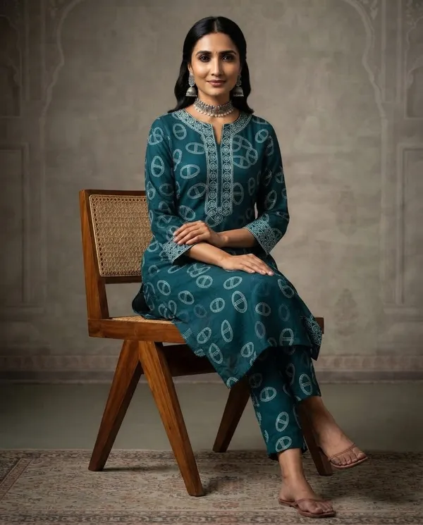 Ocean_Green_Rayon_Straight_Suit_Set_For_Women
