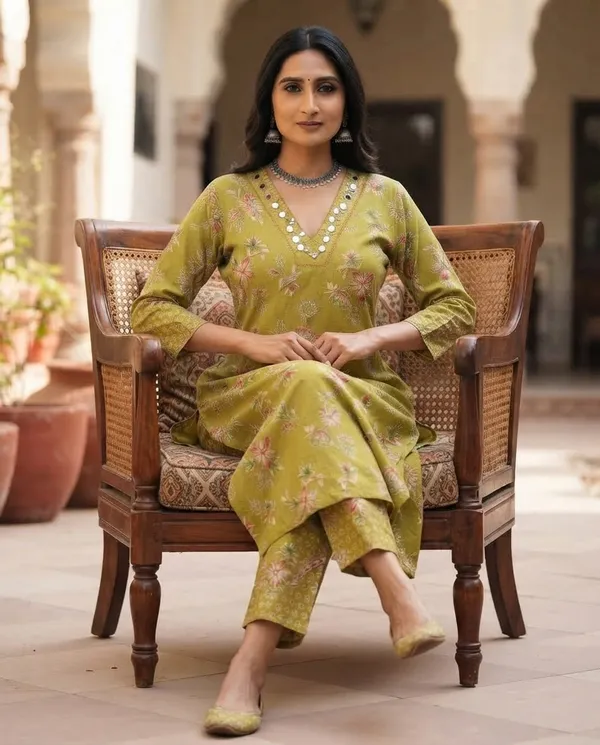 Mehndi_Green_Cotton_3-Piece_Suit_Set_For_Women