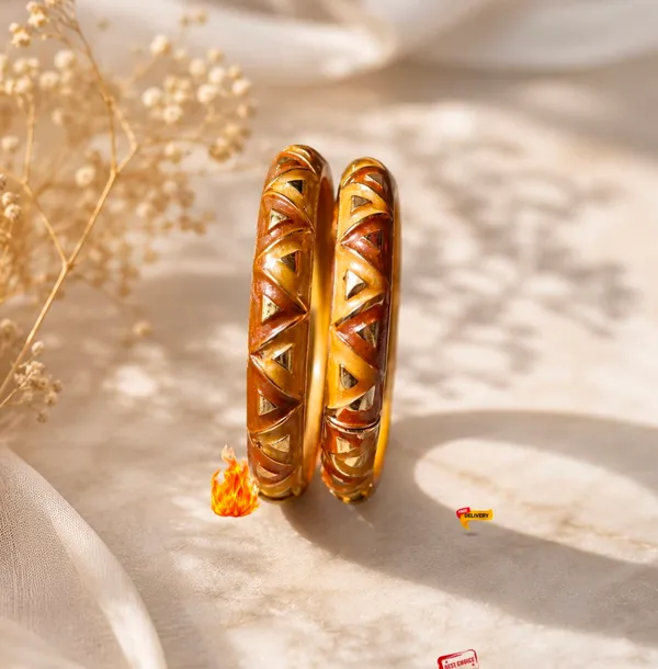 Brown_Carved_Bangle_Set_for_Women