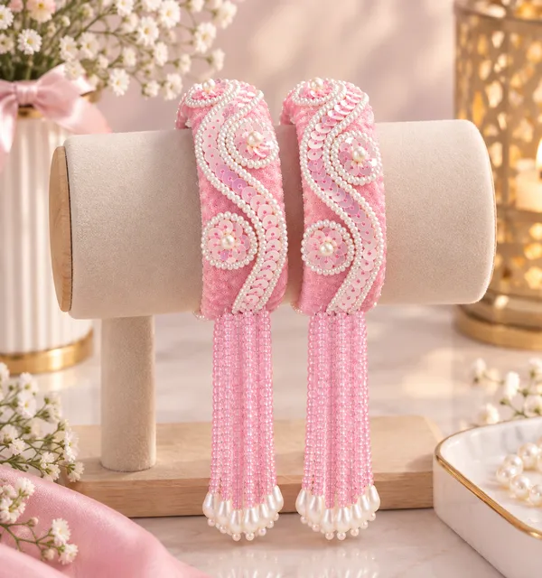 Pink_Beaded_Embroidered_bangle