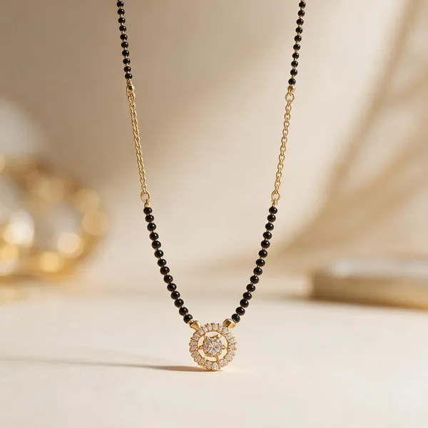 Gold_And_Black_Metal_Two-Strand_Beaded_Mangalsutra_Necklace_For_Women