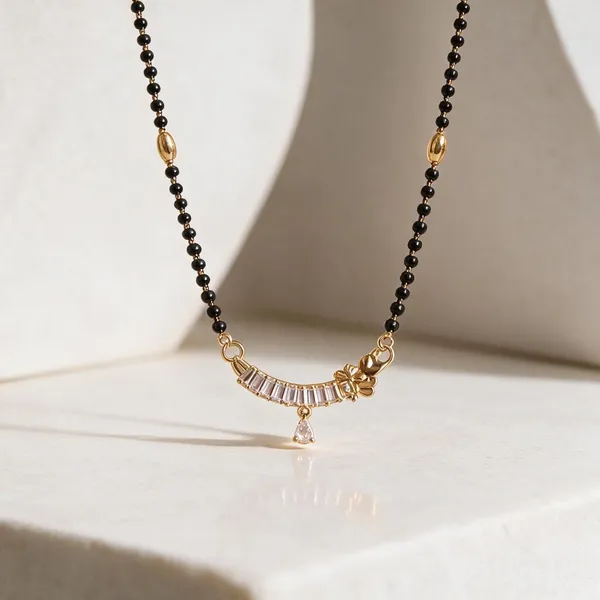Black_And_Gold_Metal_Beaded_Curved_Pendant_Mangalsutra_Necklace_For_Women