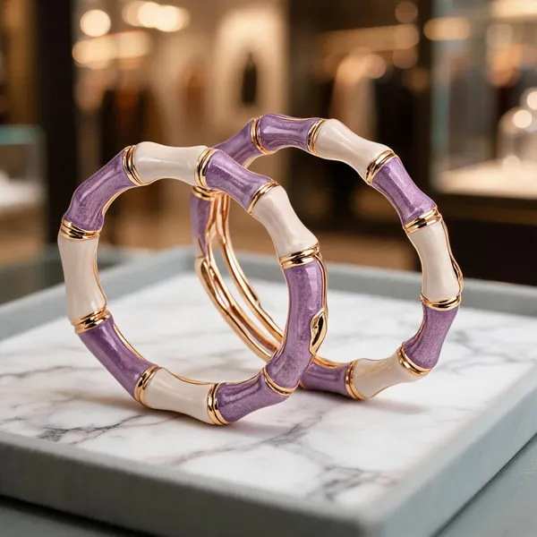 Purple_And_Gold_Metal_Enamel_Decorative_Bangle_For_Women_Pack_of_2