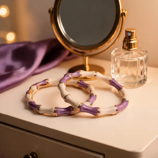 Purple_And_Gold_Metal_Enamel_Decorative_Bangle_For_Women_Pack_of_2
