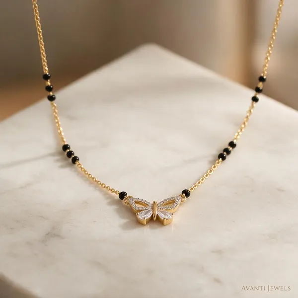Gold_Black_Metal_Beaded_Butterfly_Mangalsutra_Necklace_For_Women