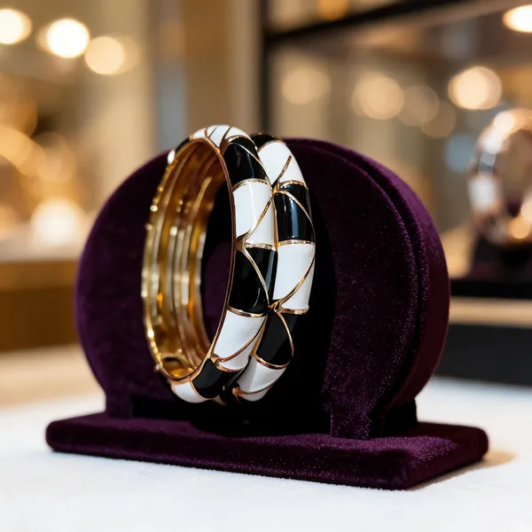 Black_White_Metal_Resin_Designer_Bangles_For_Women