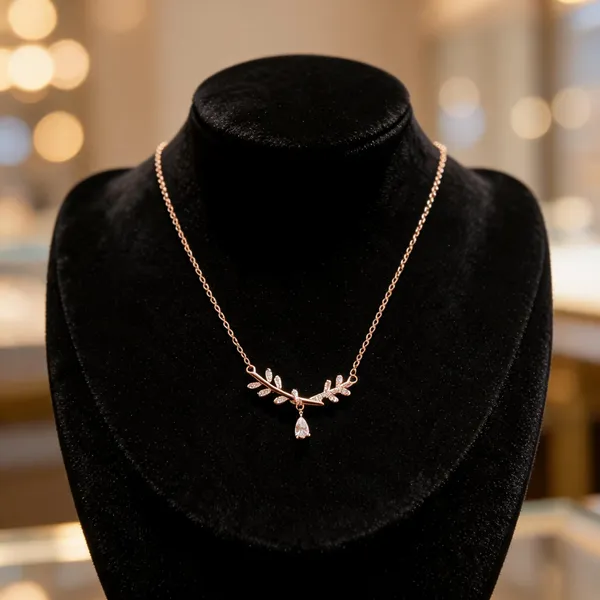 Rose_Gold_Metal_Floral_Pendant_Necklace_For_Women