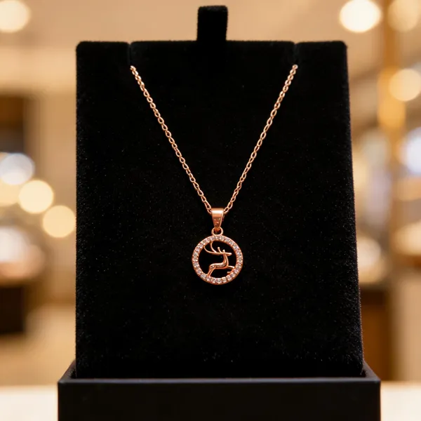 Rose_Gold_Alloy_Round_Pendant_Necklace_For_Women