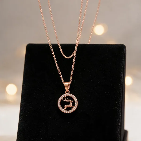 Rose_Gold_Alloy_Round_Pendant_Necklace_For_Women