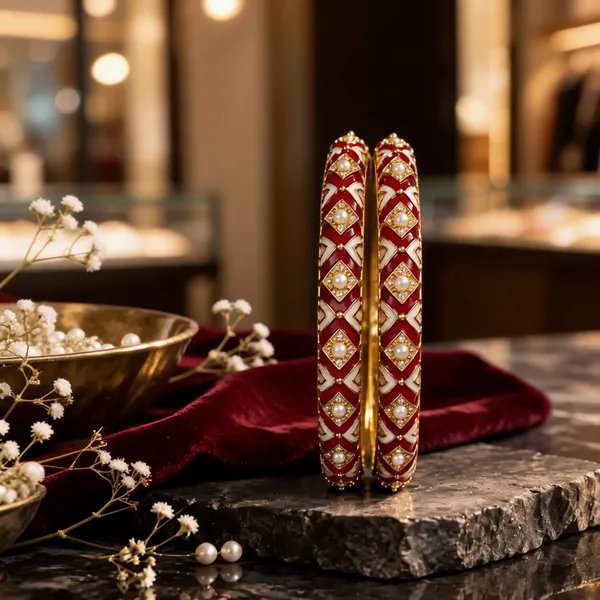 Red_Gold_Tone_Metal_Stone_Embellished_Bangles_For_Women