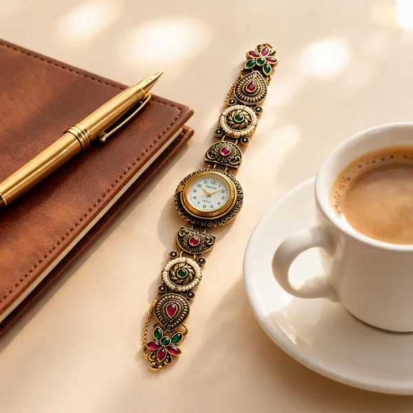 Gold_Tone_Metal_Stone_Embellished_Analog_Watch_For_Women