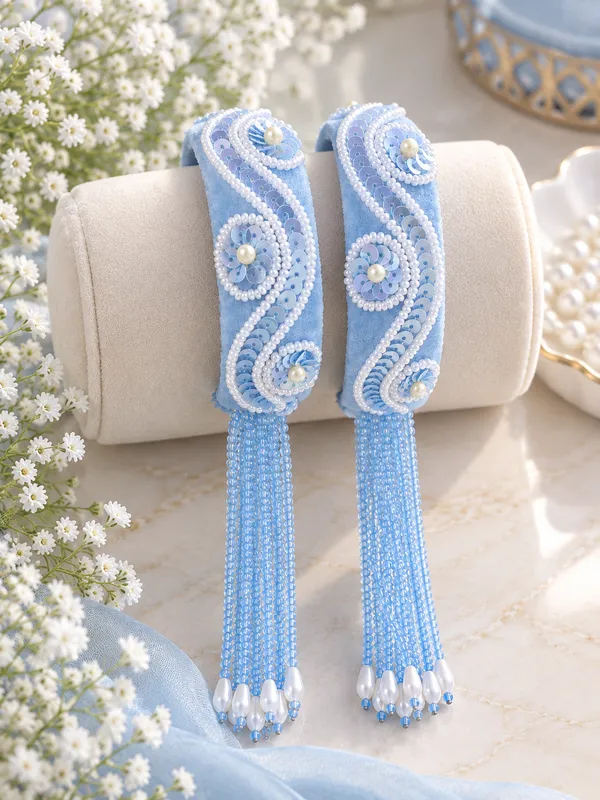 Blue_Beaded_Embellished_bangle_for_Women