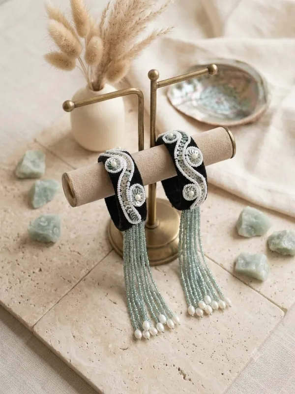 Black_Beaded_Tassel_bangles_for_Women