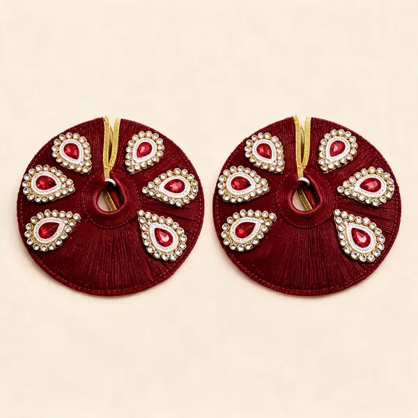 Maroon_Net_Stone_Work_Laddu_Gopal_Poshak_With_Pagdi_-_Pack_of_2