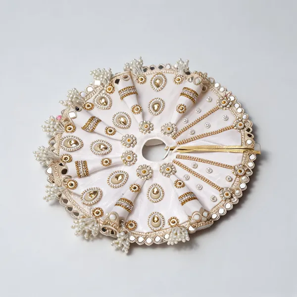 White_Embellished_Laddu_Gopal_Poshak_Set_With_Pagdi