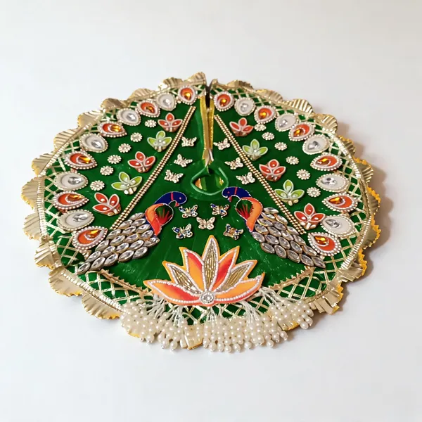 Green_Peacock_Embroidered_Festive_Pooja_Aasan