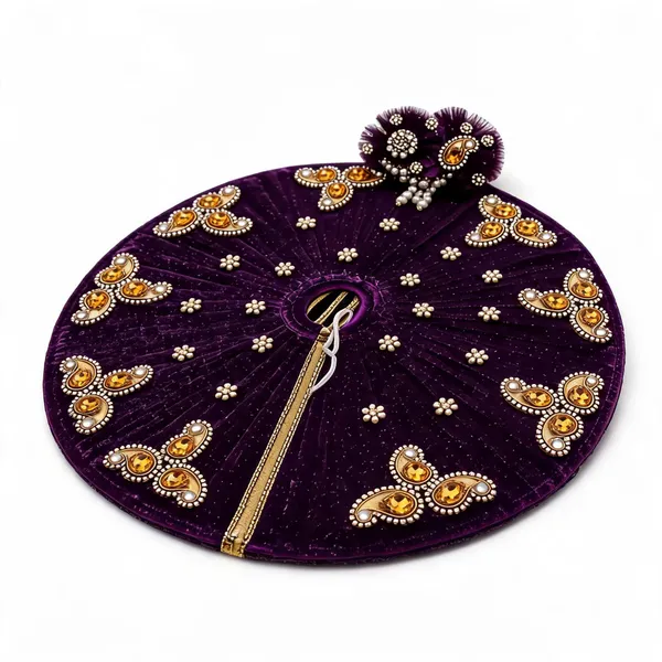 Purple_Net_Floral_Embellished_Laddu_Gopal_Poshak_With_Pagdi