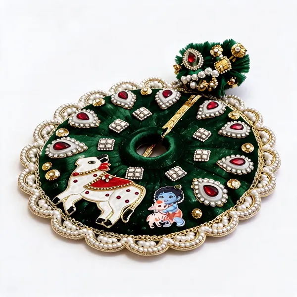 Green_Velvet_Stone_Bead_Embellished_Laddu_Gopal_Chakri_Poshak
