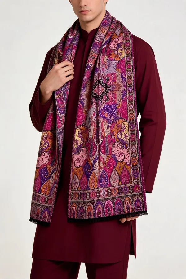 Purple_Wool_Stole_For_Unisex