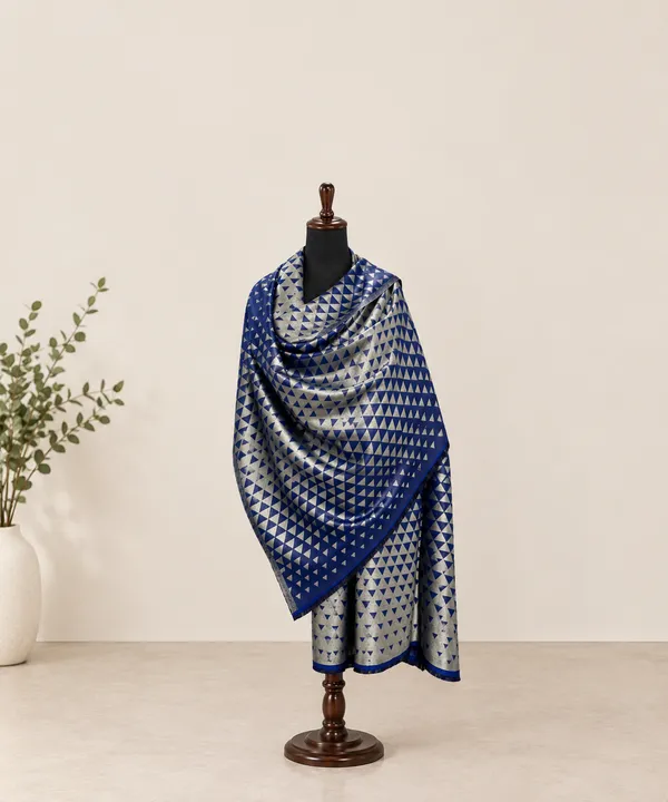 Blue_Wool_Shawl_For_Unisex