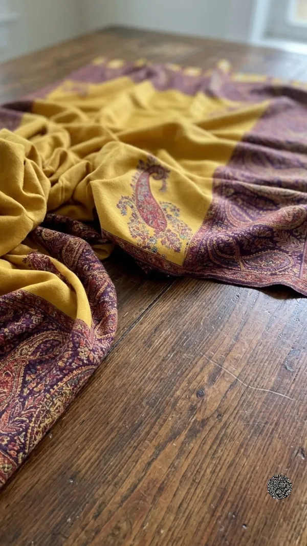 Yellow_Wool_Shawl_For_Unisex