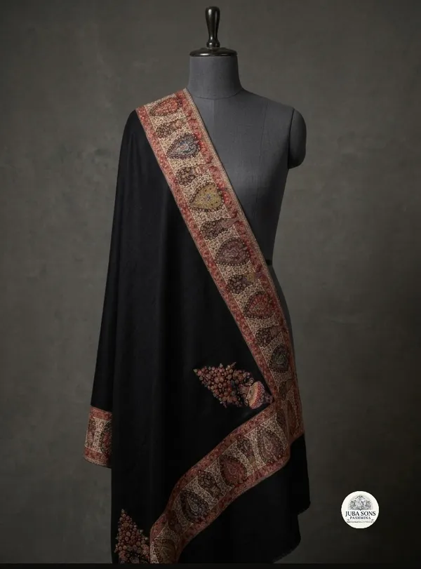 Black_Wool_Shawl_For_Unisex