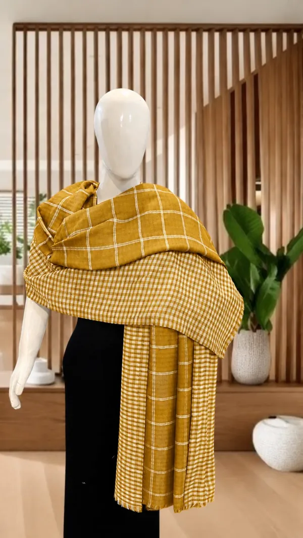 Yellow_Wool_Stole_For_Unisex