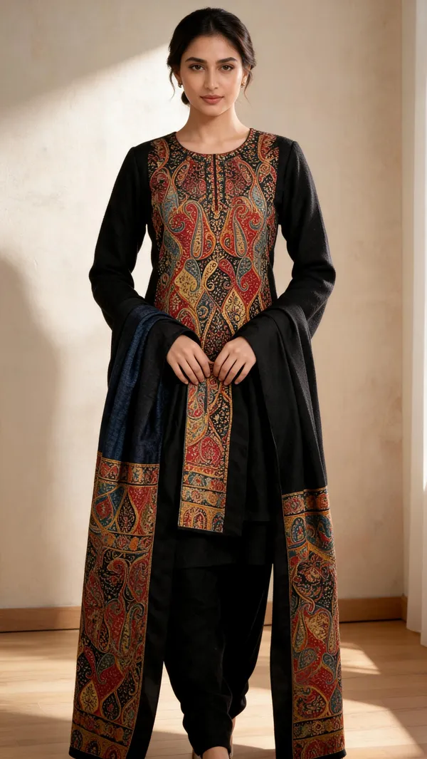 Multicolor_Wool_Kani_Straight_Suit_With_Dupatta_For_Women