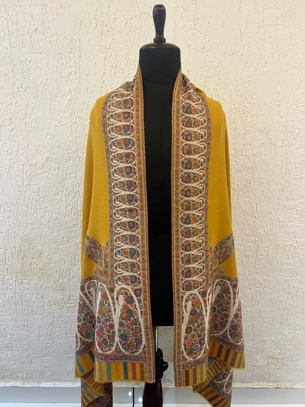 Yellow_Wool_Shawl_For_Unisex