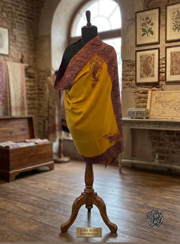 Yellow_Wool_Shawl_For_Unisex
