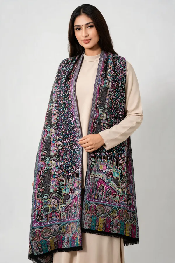 Multicolor_Wool_Stole_For_Unisex
