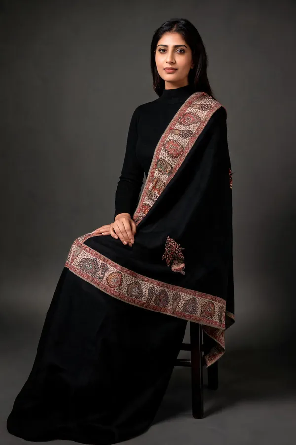 Black_Wool_Shawl_For_Unisex