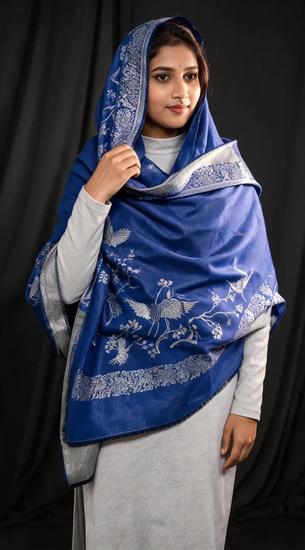 Blue_Wool_Shawl_For_Unisex