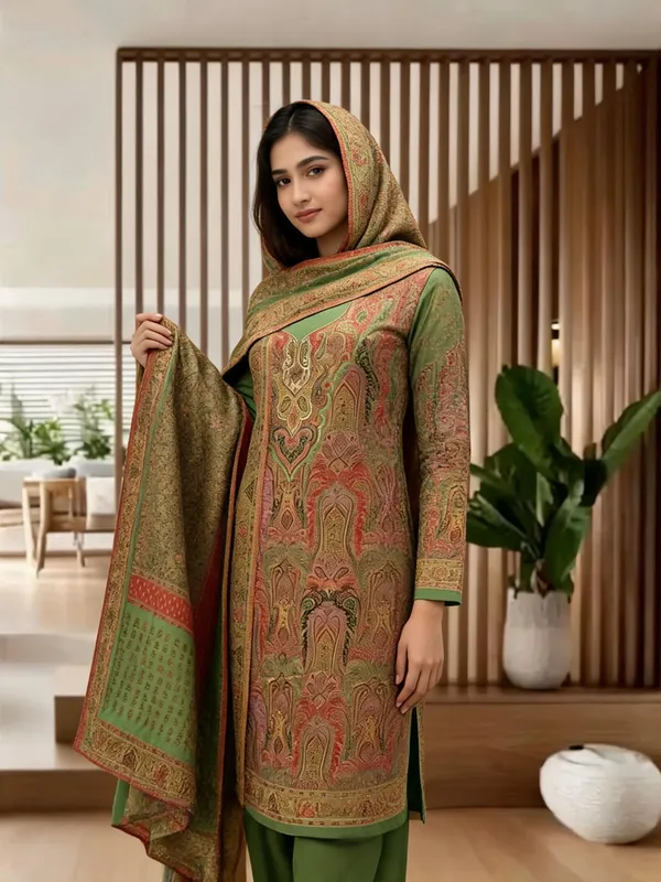 Green_Wool_Kani_Ethnic_Suit_For_Women