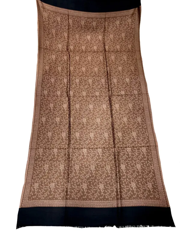 Cream_Wool_Kani_Reversible_Shawl_For_Unisex
