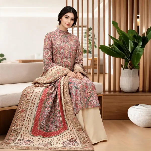 Cream_Wool_Paisley_Kani_Suit_For_Women