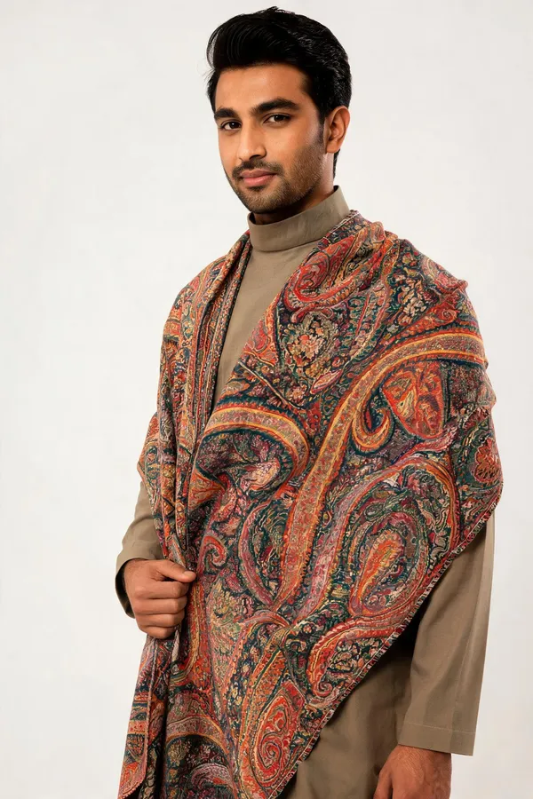 Multicolor_Wool_Shawl_For_Unisex