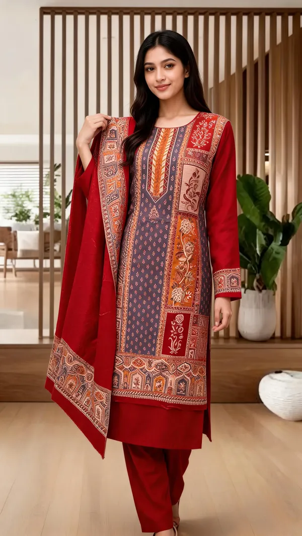 Red_Wool_Kani_Suit_For_Women