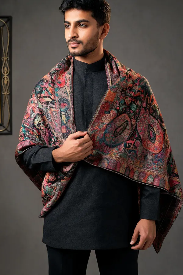Multicolor_Wool_Stole_For_Unisex