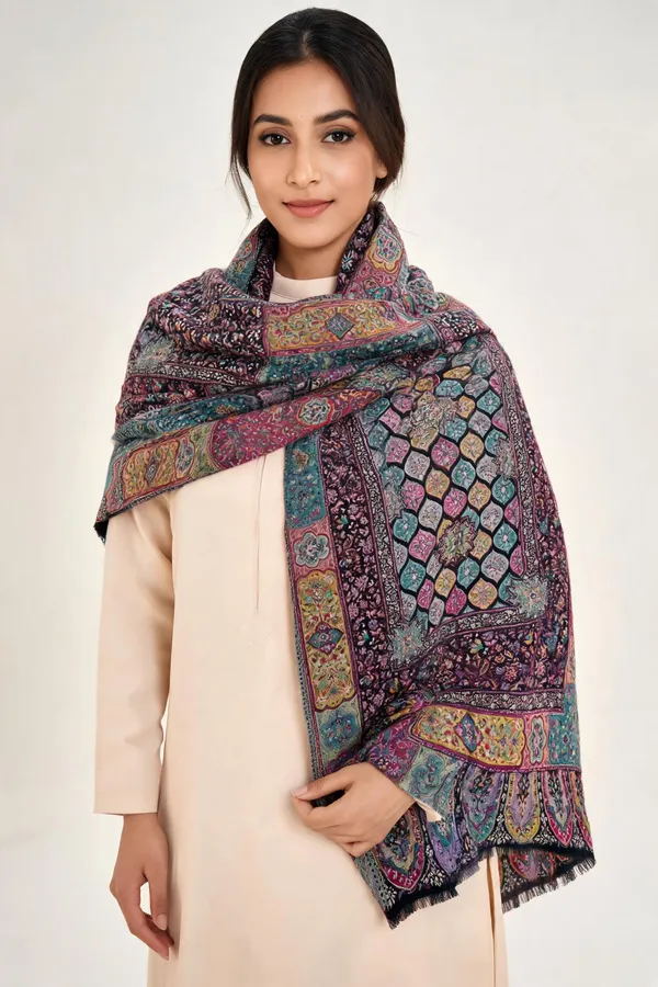 Multicolor_Wool_Stole_For_Unisex