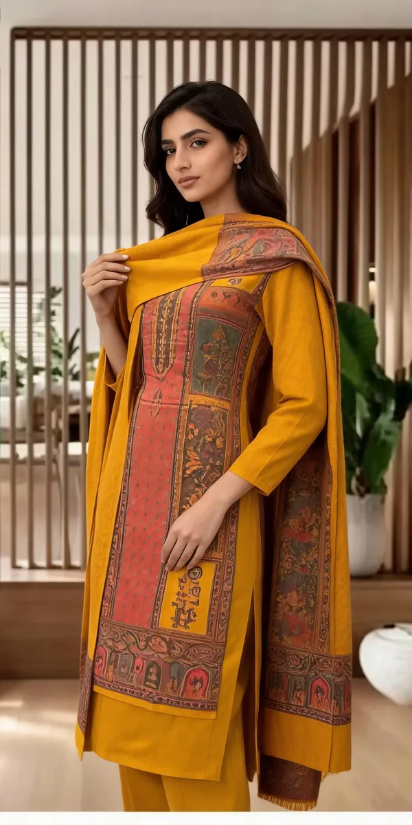 Yellow_Wool_Kani_Straight_Suit_Set_For_Women