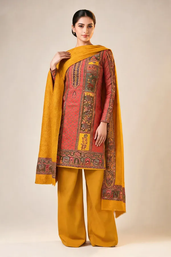Yellow_Wool_Kani_Straight_Suit_Set_For_Women