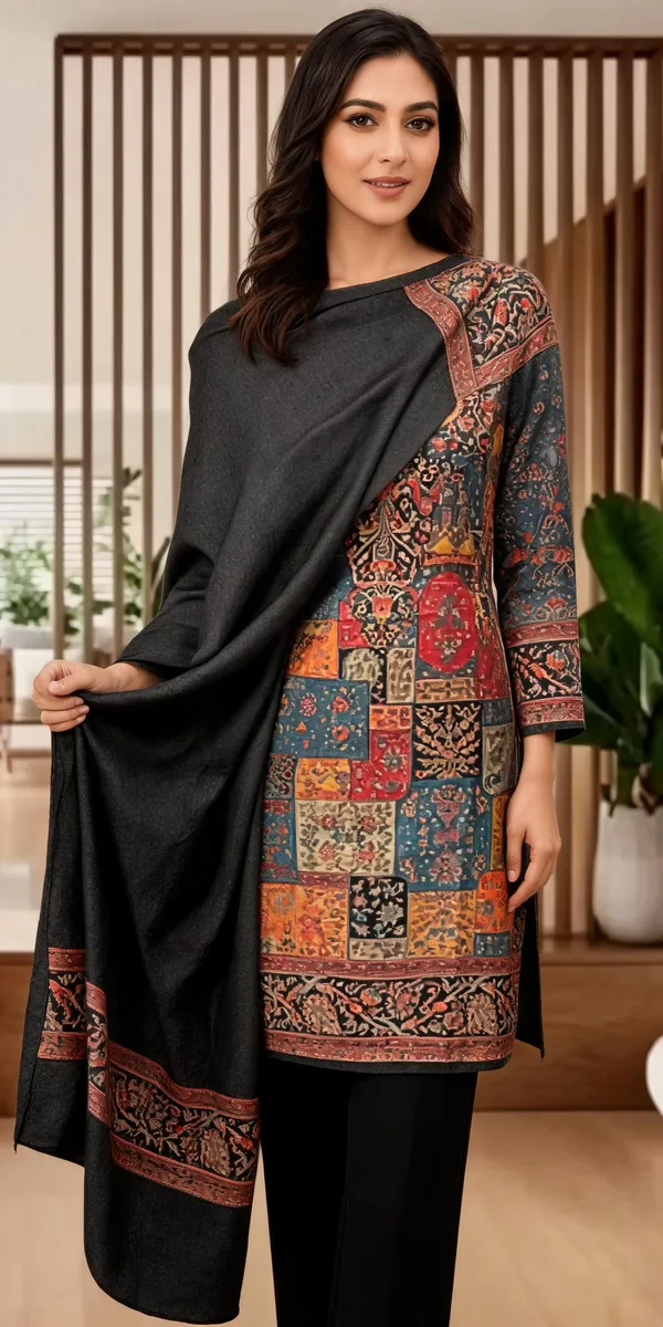 Black_Wool_Kani_Straight_Suit_Set_For_Women