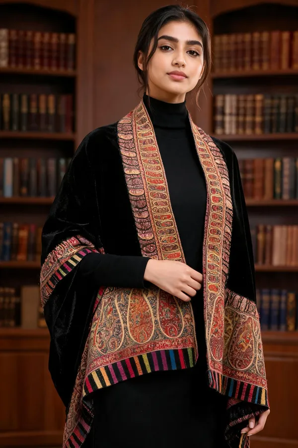 Black_Wool_Shawl_For_Unisex