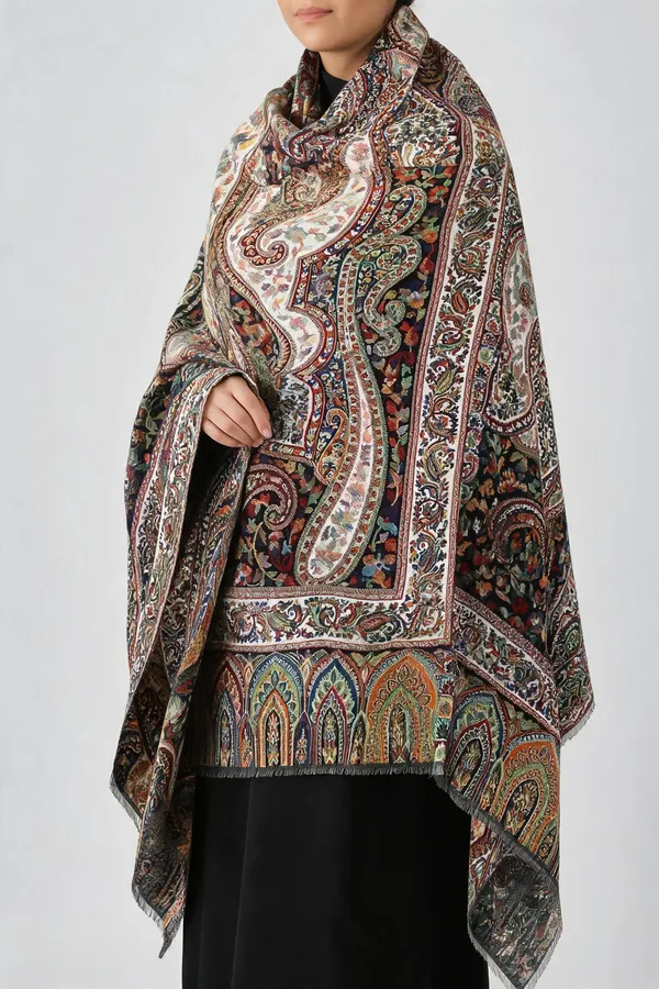 Multicolor_Wool_Shawl_For_Unisex
